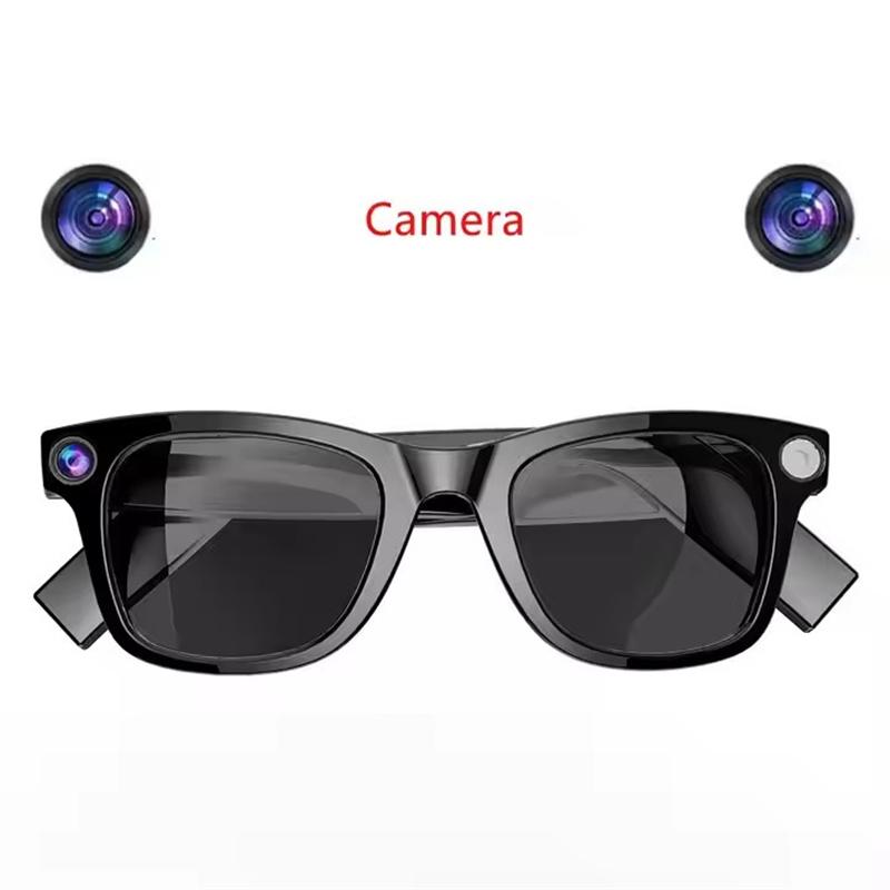 Fashion Smart AI Glasses 2000Wpixel HD Camera Photo Video Voice E02 Bluetooth Call Headset Glasses Wireless Music Earphones