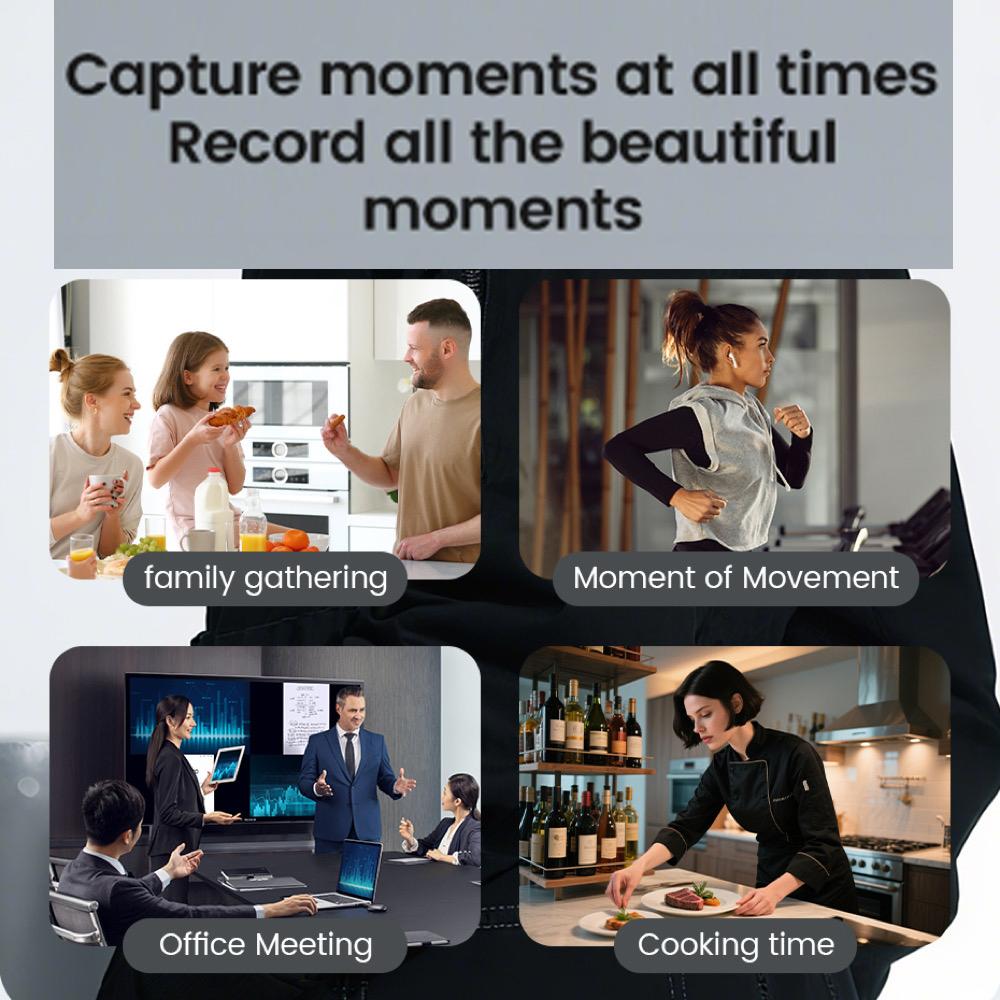 Smart Glasses 800W Camera 1080P Video Recording Voice Assistant Anti-Shake 4GB Memory Sunglasses Blue Tooth Call Translation