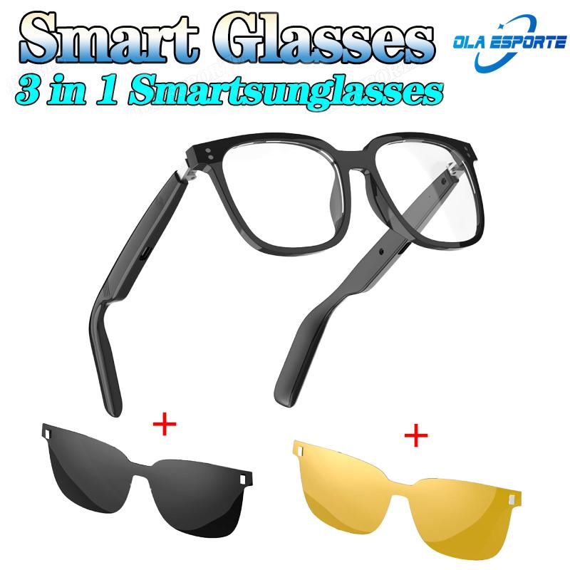 Discover the Revolutionary Features of 3-in-1 Smart Glasses Bluetooth With Automatic HD AI Voice Noise Music Eyewear Waterproof Calls Eyeglass smart glasses Men Women
