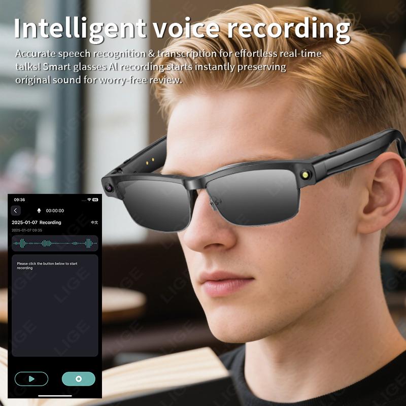 The Future of Technology: Exploring LIGE Smart Glasses Photography Video AI Intelligent Translation Smart Sunglasses Bluetooth Call Music Eyeglasses For Android iOS's Innovations