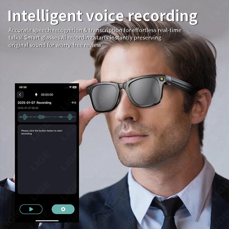 The Future of Technology: Exploring New AI Smart Glasses 800W Camera WIFI+Bluetooth Real-time Transmission Sunglasses Touch Control Video Record Glasses For Android's Innovations