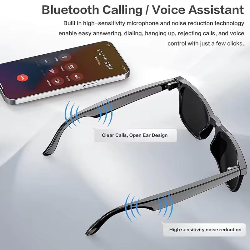 New4K Ultra HD AI Glasses Men Chat IP65 Waterproof Voice Assistant AI Transmission 800W Camera Bluetooth Call Smart Glasses 2025