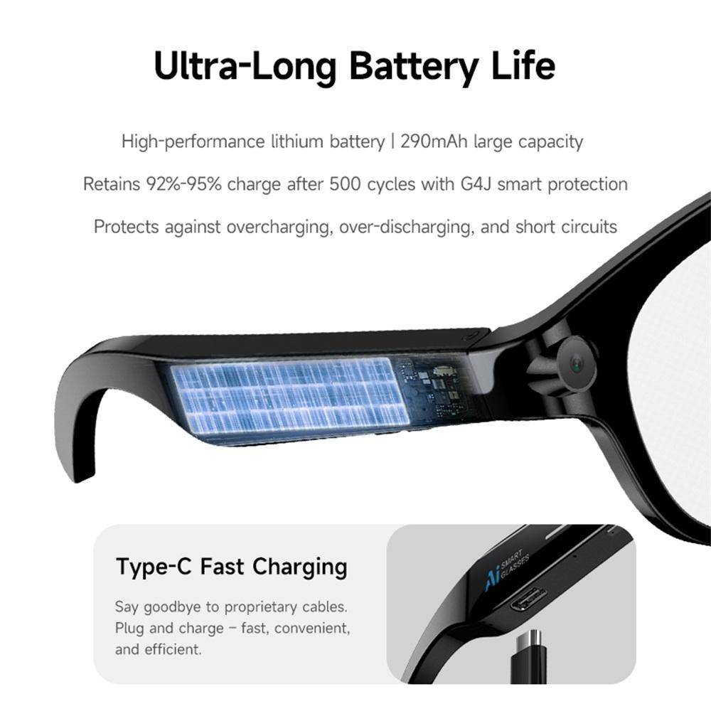 Smart glasses, AI, real-time translation, Bluetooth calling, sunglasses, dual camera, photography, voice, video, MP3 player, multifunctional, suitable for men