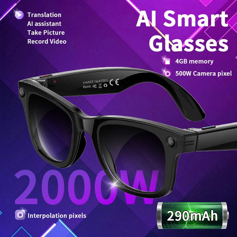 Unboxing and Review: The AI Smart Glasses 5 Million Pixels Recording Videos Photo Recognition Answer Translation 290mAh IP66 Waterproof Bluetooth Glasses Experience