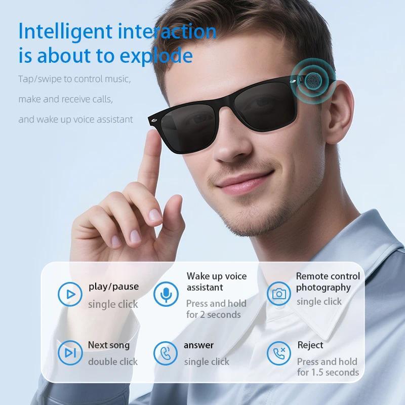 New  Smart Glasses Anti-Blue Light  Polarized Sunglass Music Camera Voice Assistant Outdoor Sports Smart Sunglasses vs Competitors: Which One Should You Choose?