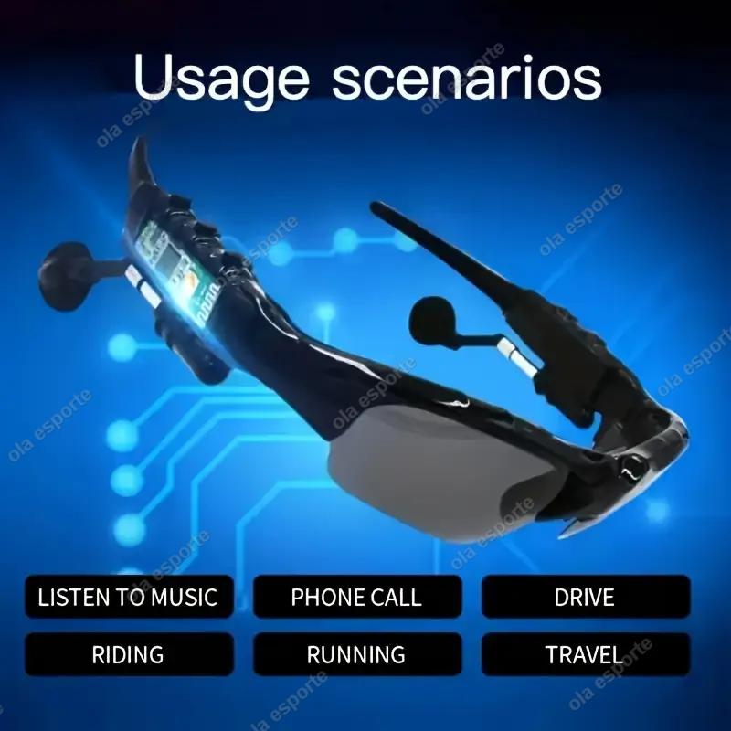 Sports Stereo Wireless Bluetooth Smart Glasses Call Cycling 5.0 Headset Phone Polarized Driving Sunglasses Riding Eyes Glasses