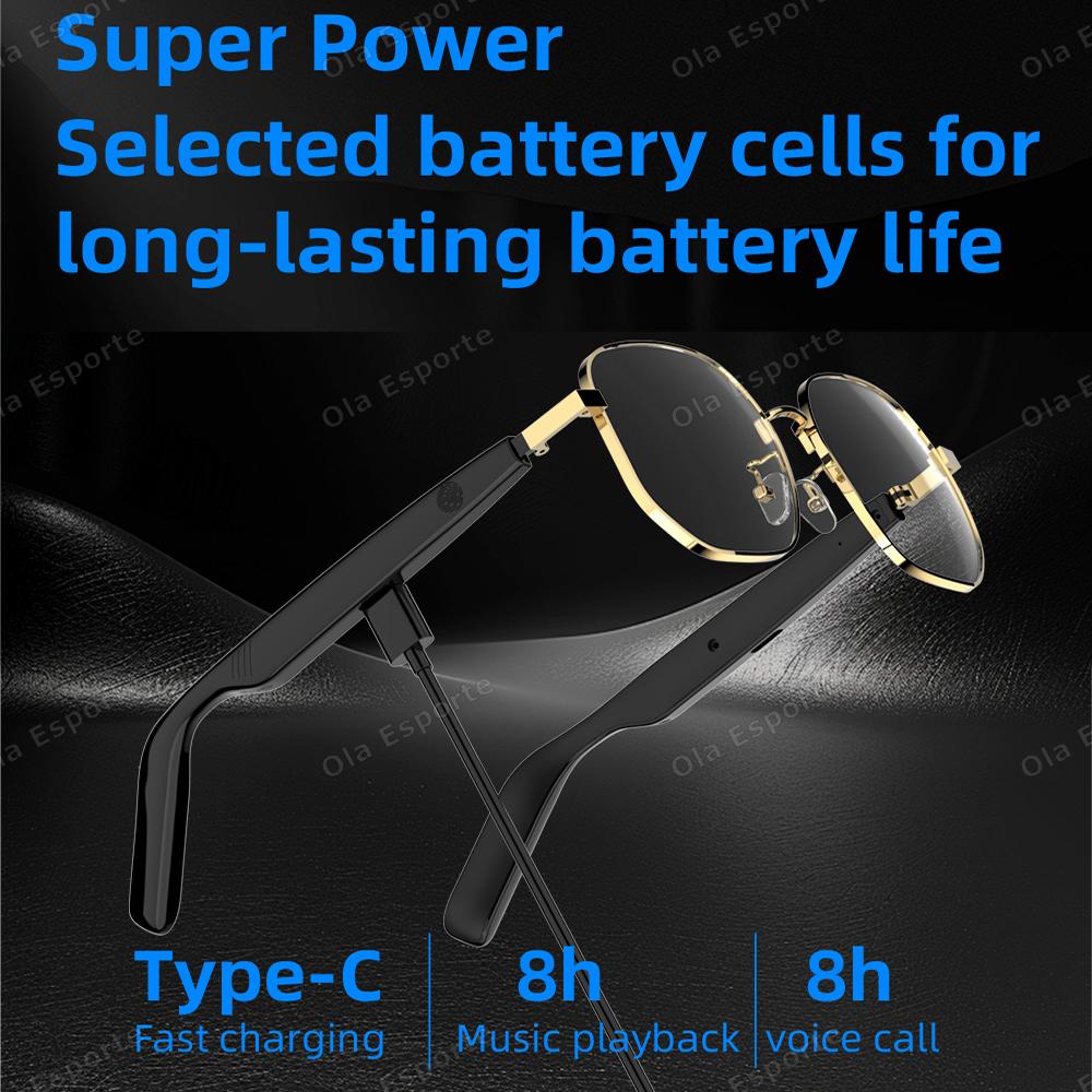 Blue light blocking glasses, smart, with Bluetooth headphones, intelligent calling, music sound quality, voice assistant, long battery life, new arrival