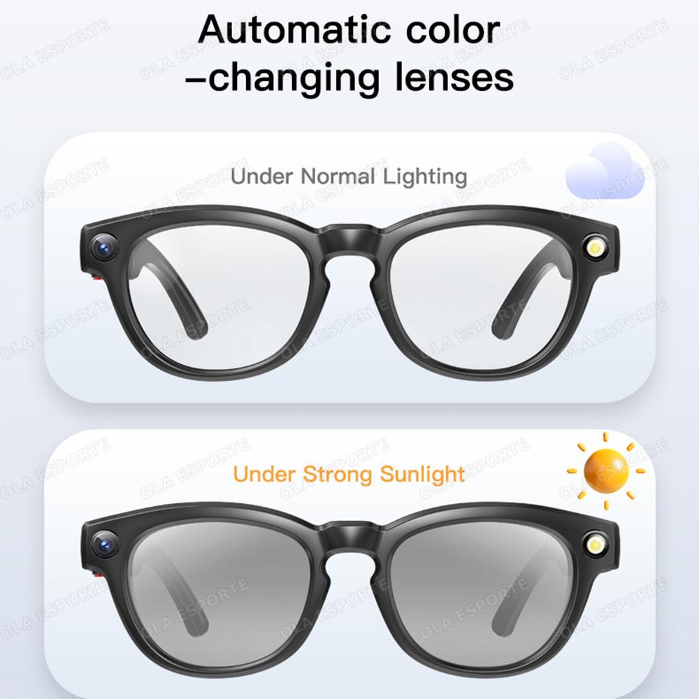 New AI Smart Glasses 4K HD Camera 32GB Memory BT Call Voice Assistant Translate Touch Control Music Player sunglasses Men Women