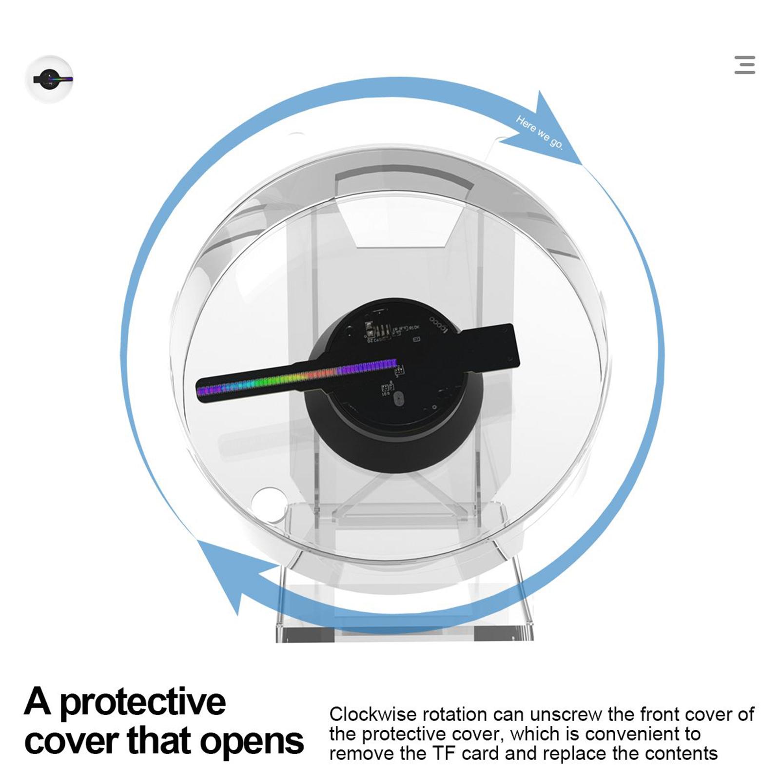 3D Holographic Projector Fan Holographic Advertising Machine Desktop Fan Desktop Fan Screen Holographic Advertising Machine - Image 4