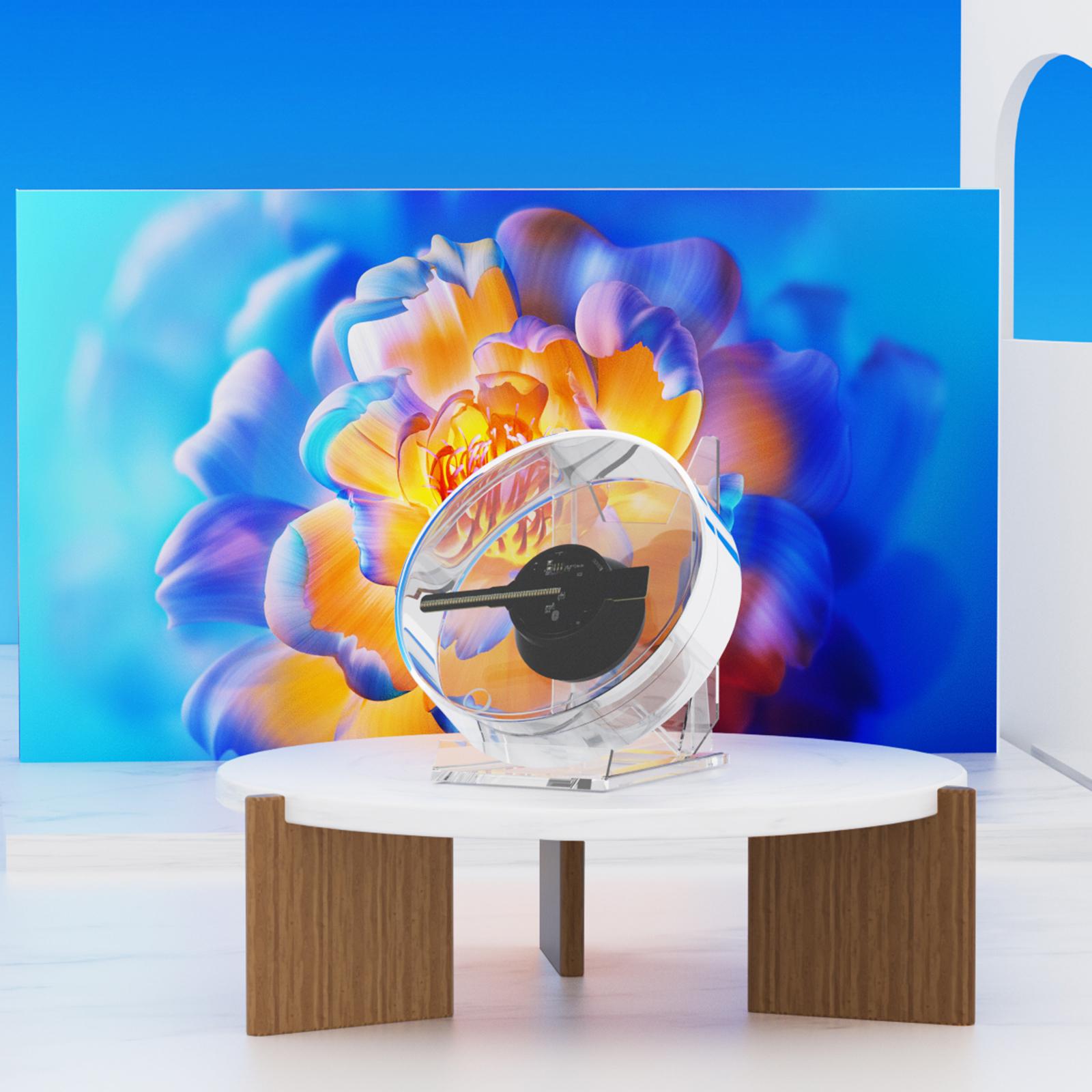 3D Holographic Projector Support Music Player Function Remote Advertise Display Desktop 3D Fan Advertising Logo Light - Image 4
