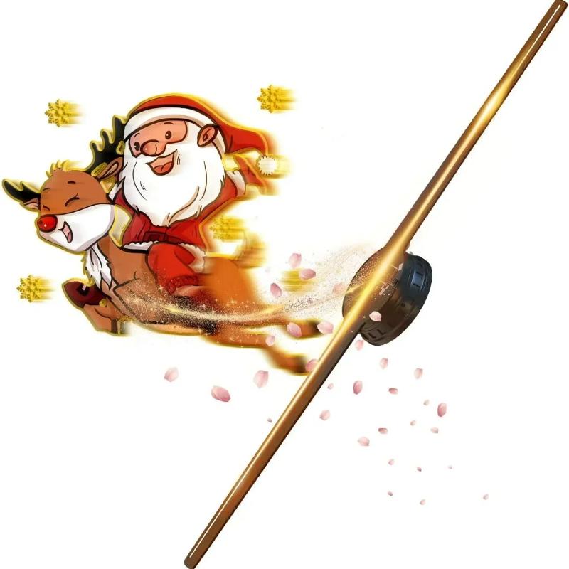 Hologram Fan, 3D, 42 cm, 3D Holographic Projector, Advertising Light, HD Holographic Projector, Suitable for Shops, Bars, Parties, Christmas