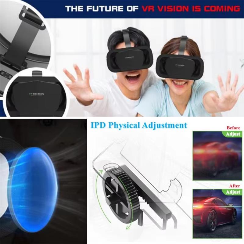 G10 IMAX Giant Screen VR Glasses Virtual Reality Glasses Google Cardboard Box VR Helmet for 4.7-7" Phone Support Game Controller - Image 2