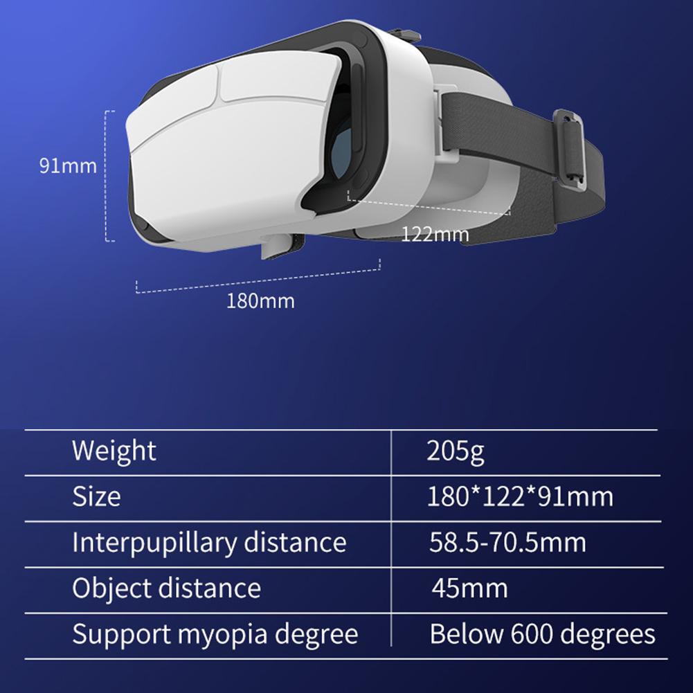 Adjustable VR Headset, Compatible with iOS and Android Smartphones, Lightweight Design, Enhanced Mobile Gaming Experience, Ideal for Gaming